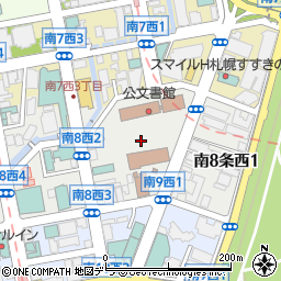 札幌市役所　総務局行政部札幌市公文書館閲覧室周辺の地図