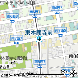 北海道札幌市中央区周辺の地図
