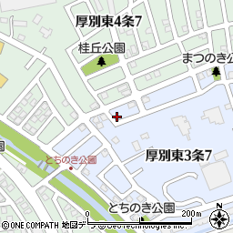 厚別東みさと公園周辺の地図