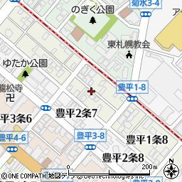 北海道札幌市豊平区豊平１条周辺の地図