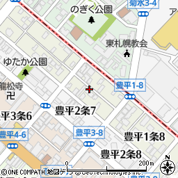 北海道札幌市豊平区豊平１条周辺の地図