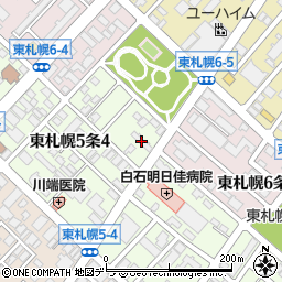 北陸銀行札幌白石職員住宅周辺の地図