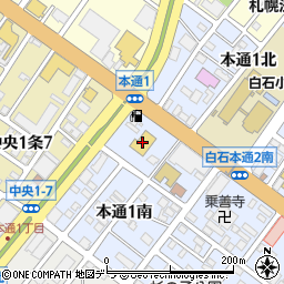 秀岳荘白石店周辺の地図