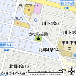 北郷かつら公園周辺の地図