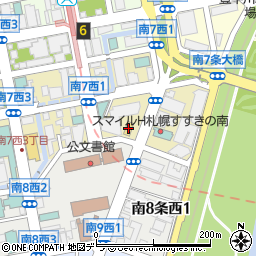 ローソン札幌南７条西一丁目店周辺の地図
