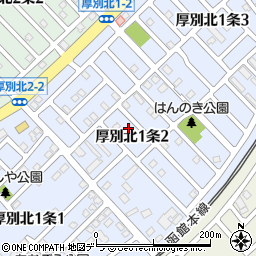 北海道札幌市厚別区厚別北１条周辺の地図