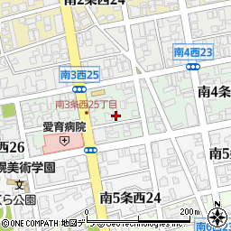 北海道札幌市中央区南４条西24丁目周辺の地図