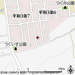 北海道札幌市西区平和３条6丁目4-22周辺の地図