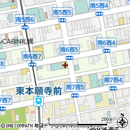 ローソン札幌南６条西六丁目店周辺の地図