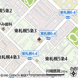札幌市役所子ども未来局　子ども育成部東札幌児童会館周辺の地図