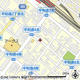 北海道札幌市白石区平和通４丁目北周辺の地図