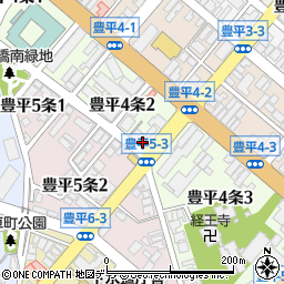 豊平橋郵便局周辺の地図