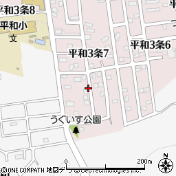 北海道札幌市西区平和３条7丁目周辺の地図