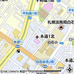 札幌市役所　子ども未来局子ども育成部白石小ミニ児童会館周辺の地図