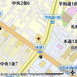日産プリンス札幌白石支店周辺の地図