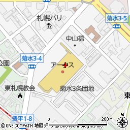 北海道札幌市白石区菊水３条周辺の地図