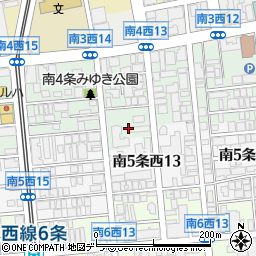 北海道札幌市中央区南４条西13丁目3周辺の地図