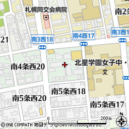 北海道札幌市中央区南４条西18丁目周辺の地図