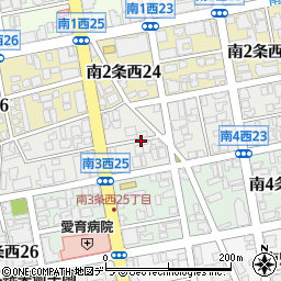 北海道札幌市中央区南３条西周辺の地図