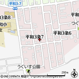 北海道札幌市西区平和３条周辺の地図