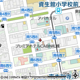 北海道札幌市中央区南５条西周辺の地図