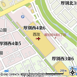 北洋銀行西友厚別店 ＡＴＭ周辺の地図