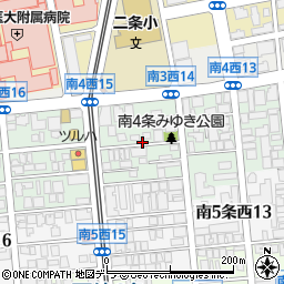北海道札幌市中央区南４条西14丁目周辺の地図