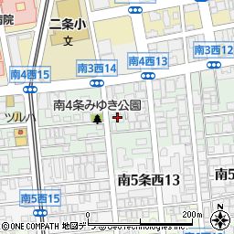 北海道札幌市中央区南４条西周辺の地図