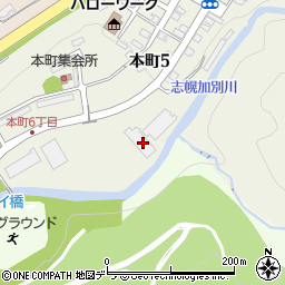 北海道夕張市本町5丁目52周辺の地図