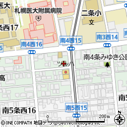 ローソン札幌南４条西十五丁目店周辺の地図