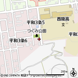 北海道札幌市西区平和３条5丁目2-7周辺の地図
