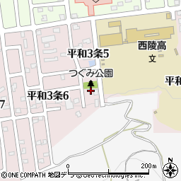北海道札幌市西区平和３条5丁目2-20周辺の地図