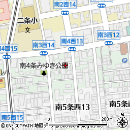 北海道札幌市中央区南４条西13丁目周辺の地図