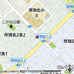 さかうえデンキ厚別店周辺の地図