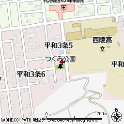 北海道札幌市西区平和３条5丁目2-2周辺の地図