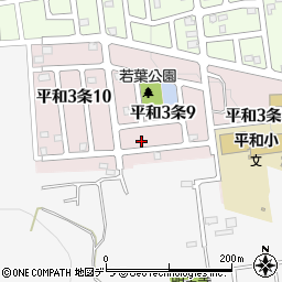 北海道札幌市西区平和３条9丁目5-6周辺の地図