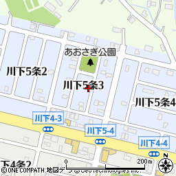 北海道札幌市白石区川下５条周辺の地図