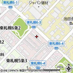 都市再生機構東札幌６条団地２号棟周辺の地図