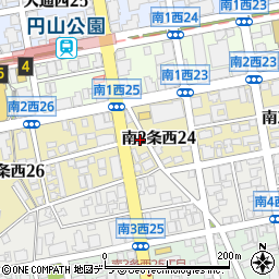 北海道札幌市中央区南２条西24丁目2周辺の地図