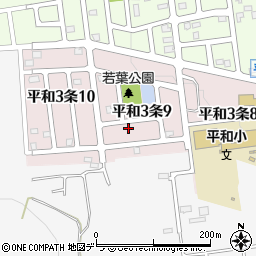 北海道札幌市西区平和３条9丁目5-12周辺の地図