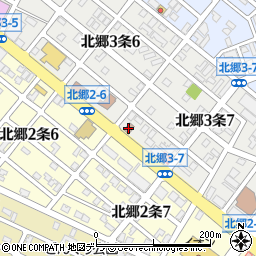 白石北郷東郵便局周辺の地図