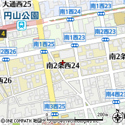北海道札幌市中央区南２条西24丁目周辺の地図