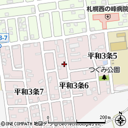 北海道札幌市西区平和３条6丁目1-10周辺の地図