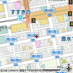 居楽屋白木屋 すすきの駅前店周辺の地図