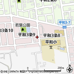 北海道札幌市西区平和３条9丁目2-13周辺の地図