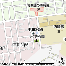 北海道札幌市西区平和３条5丁目1-16周辺の地図