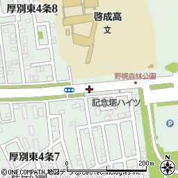 啓成高校前周辺の地図