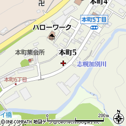 北海道夕張市本町5丁目31周辺の地図