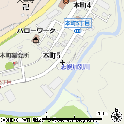 北海道夕張市本町5丁目49周辺の地図