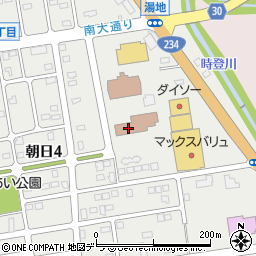 栗山町役場　教育委員会周辺の地図